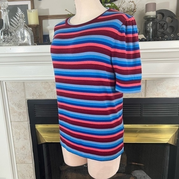 J.Crew Re-Imagined Lightweight Half Sleeve Striped Sweater - Picture 4 of 14